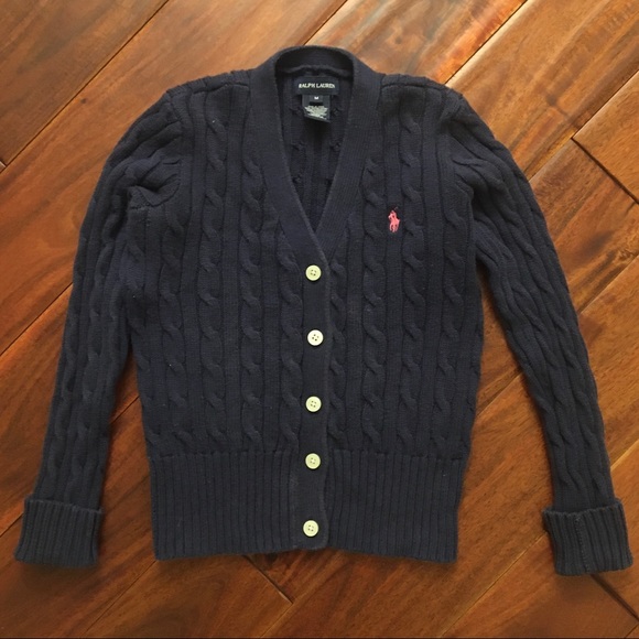 Ralph Lauren Other - Ralph Lauren Navy Blue Cable-Knit Cardigan
